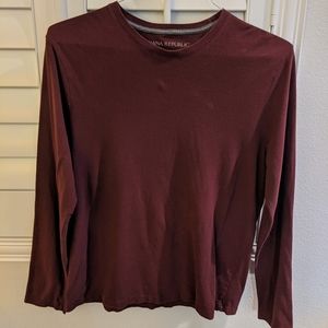 Maroon banana republic long sleeve